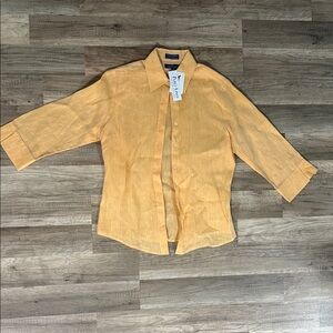 Façonnable pure Lin half sleeve button down shirt